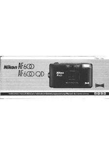 Nikon AF 600 manual. Camera Instructions.